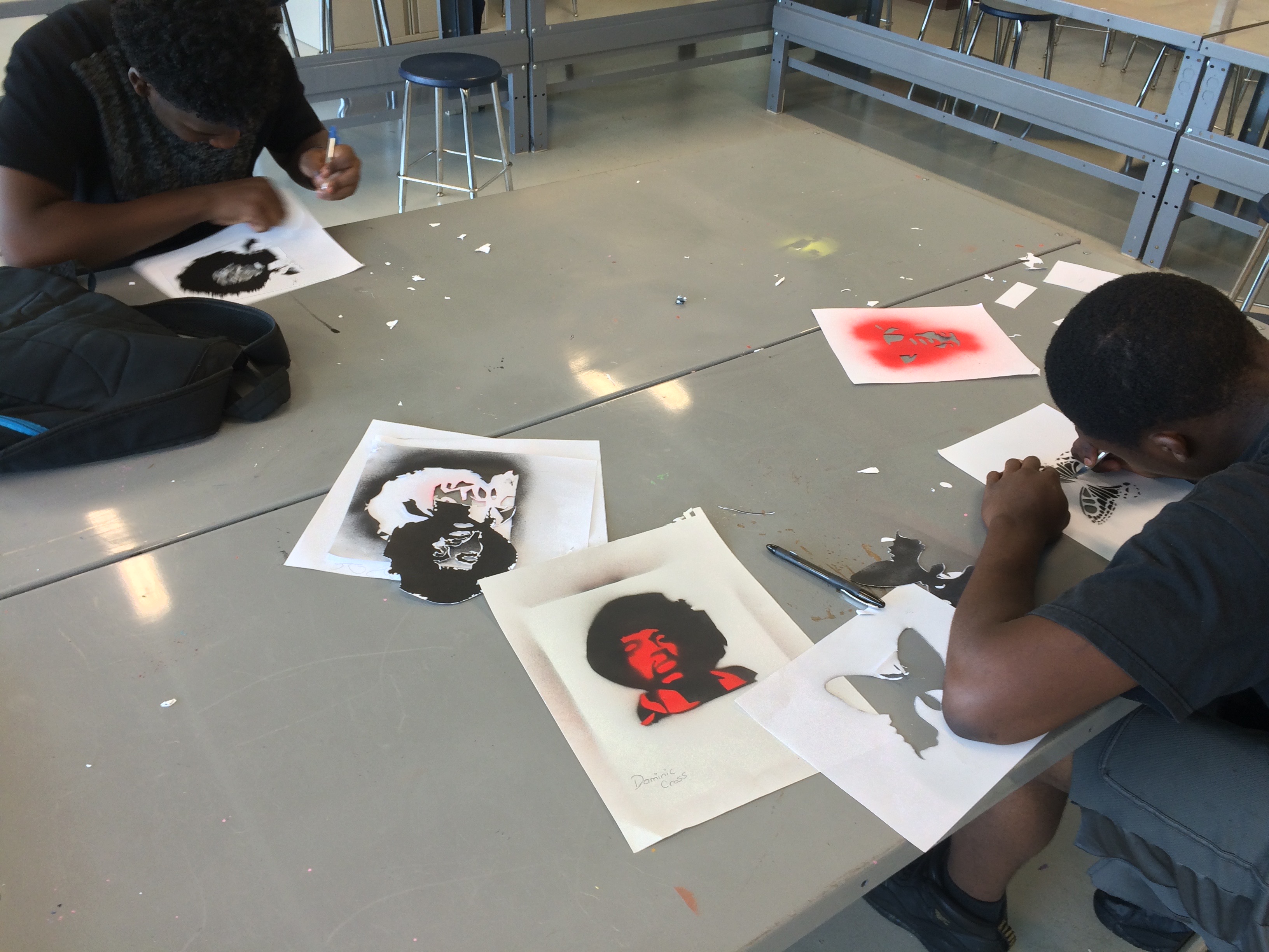 Students at work