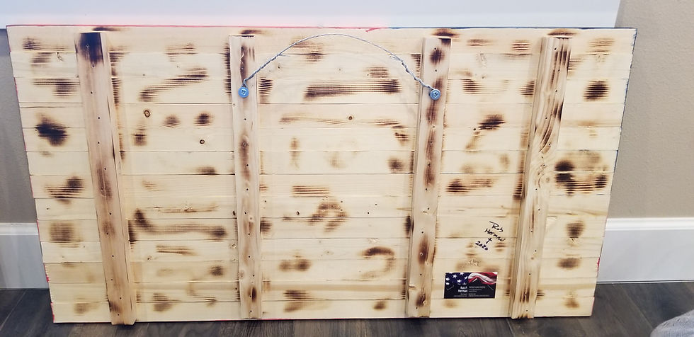 Thumbnail: Bright White Striped American Wooden Flags!  BOGO!!