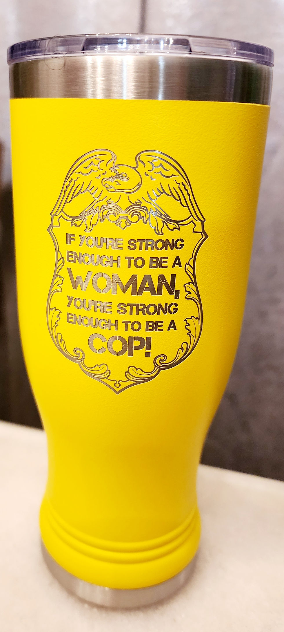 Thumbnail: Yellow 14 oz. Polar Camel Pilsner with Lid