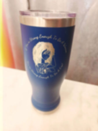 Royal Blue 14 oz. Polar Camel Pilsner with Clear Lid