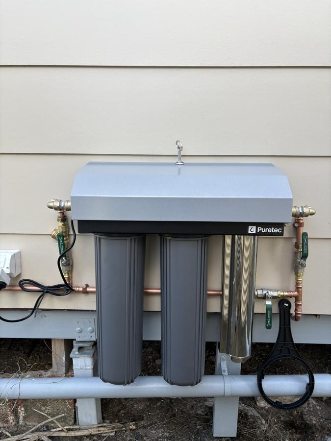 Puretec whole-home system with UV, installed