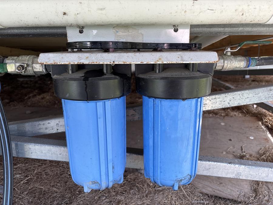 Twin filters on a rainwater tank supply