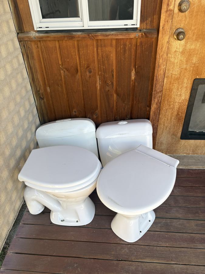 Old toilets removed and taken away
