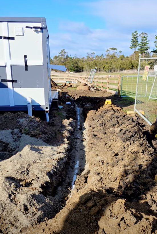 New drain line in the trench