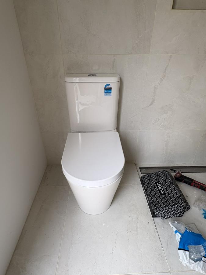 New back-to-wall toilet suite installed