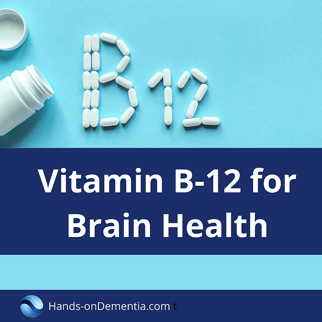 Vitamin B-12 for Brain Health - B12 written out of capsules