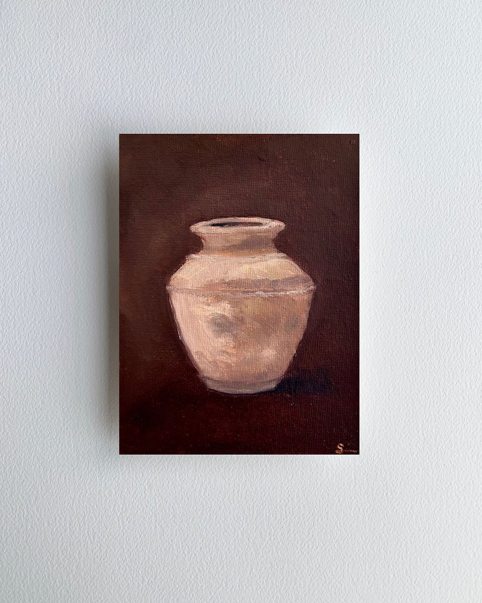 Miniature : « PRÉSENCE APAISÉE »  Peinture à l’huile_ Œuvre Originale