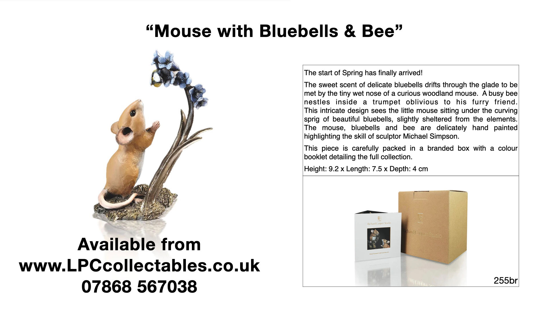255br Mouse with Bluebell & Bee