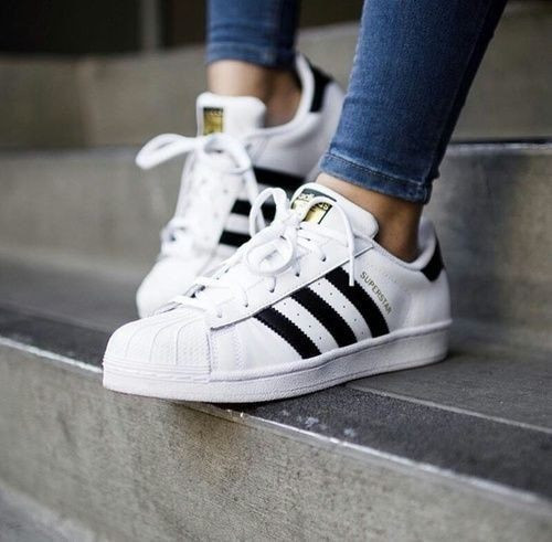 superstar white and black adidas