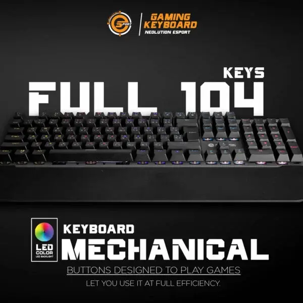 ภาพขนาดย่อ: คีย์บอร์ดเกมมิ่ง Neolution Gaming keyboard Mechanical Avatar Red Switch