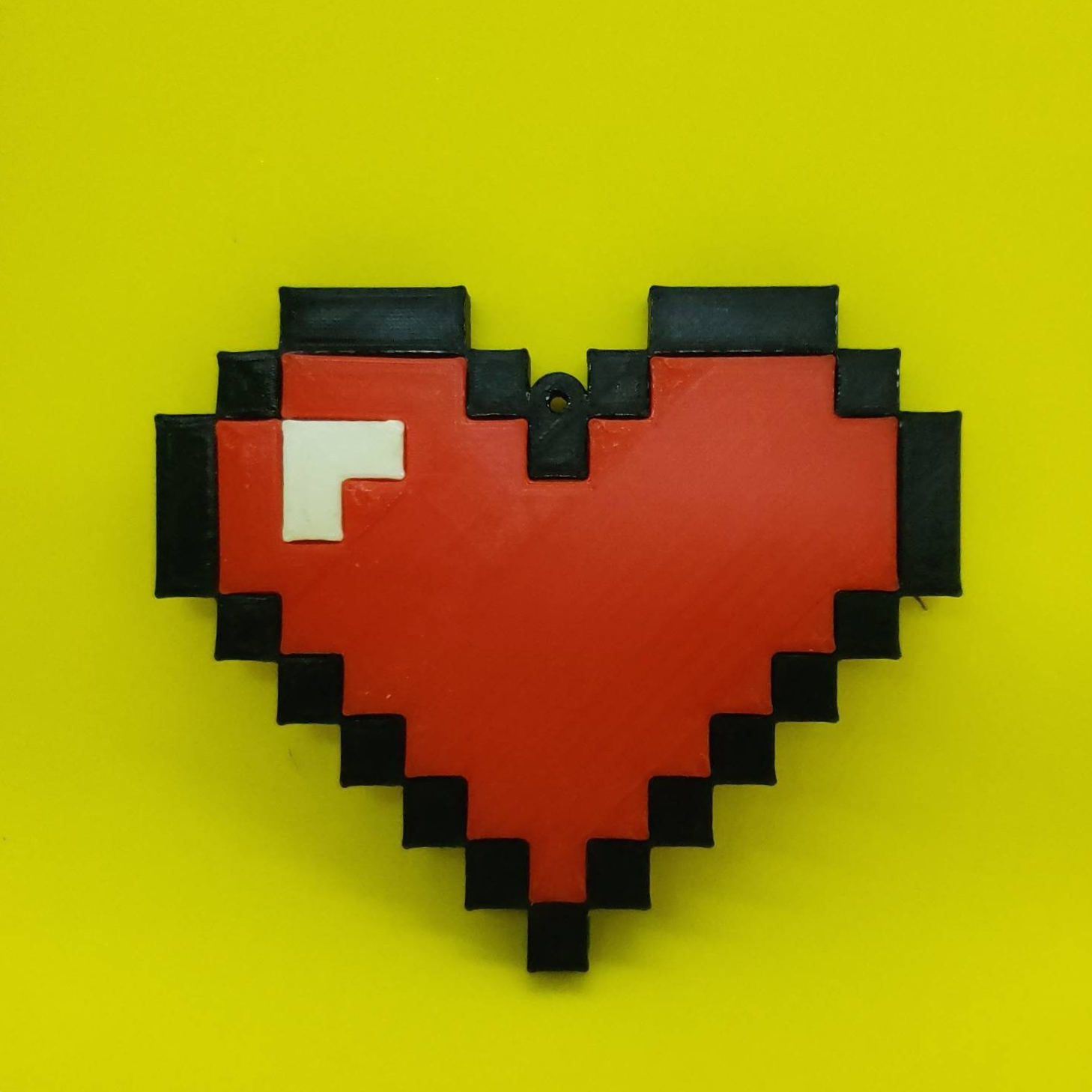 8 bit heart Christmas ornament