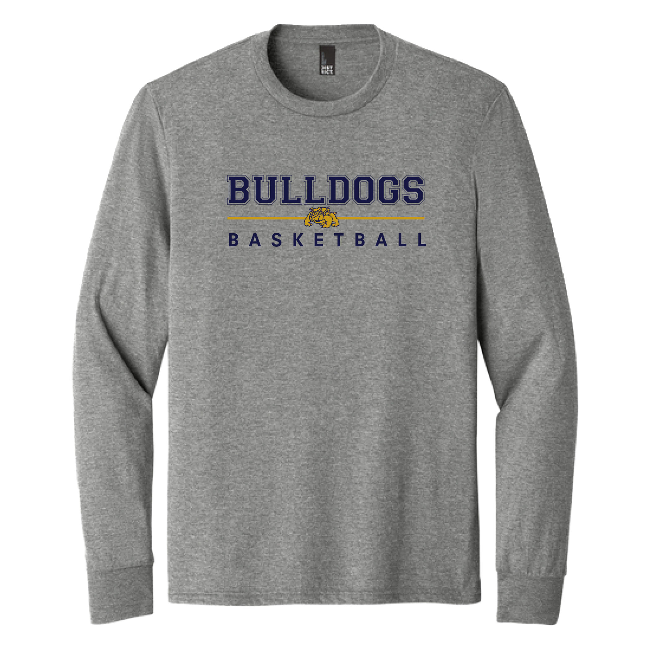 Bulldogs Basketball Triblend Unisex Long Sleeve | Heather Grey