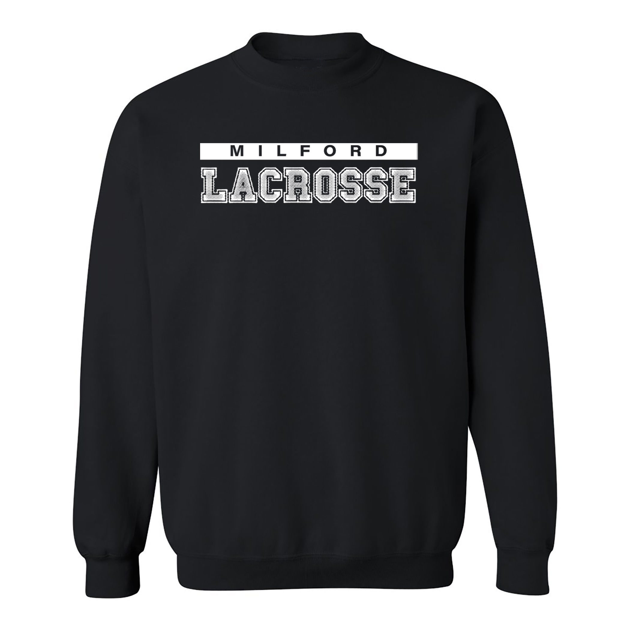 Milford Lacrosse Distress Print Heavyweight Crew