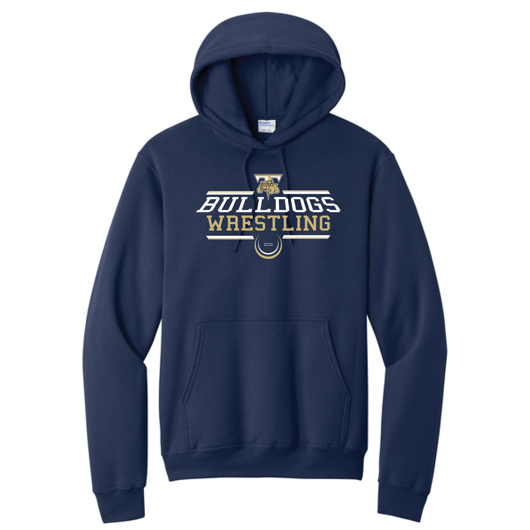 Bulldogs Wrestling #1 Heavyweight Hoodie | Navy