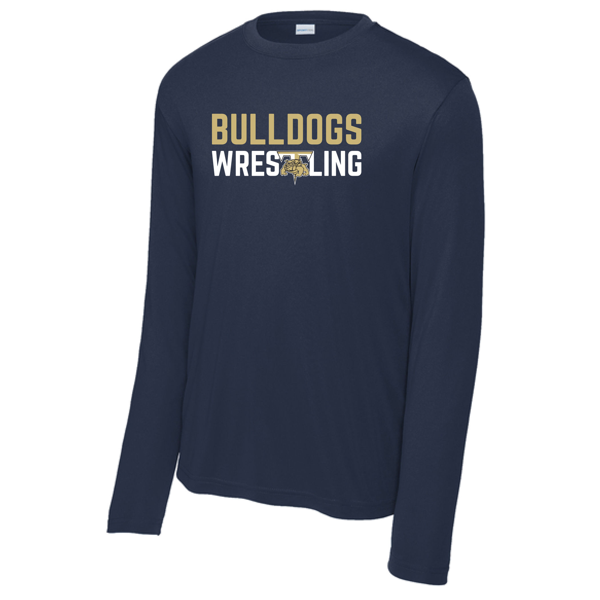 Bulldogs Wrestling #2 Performance Unisex Long Sleeve | Navy