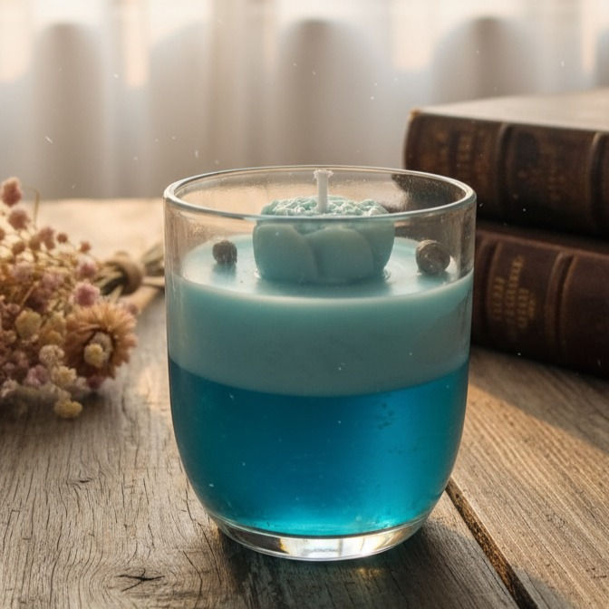 Large & Slim Fusion Glass Candle – Single Pack | Handcrafted & Decorative