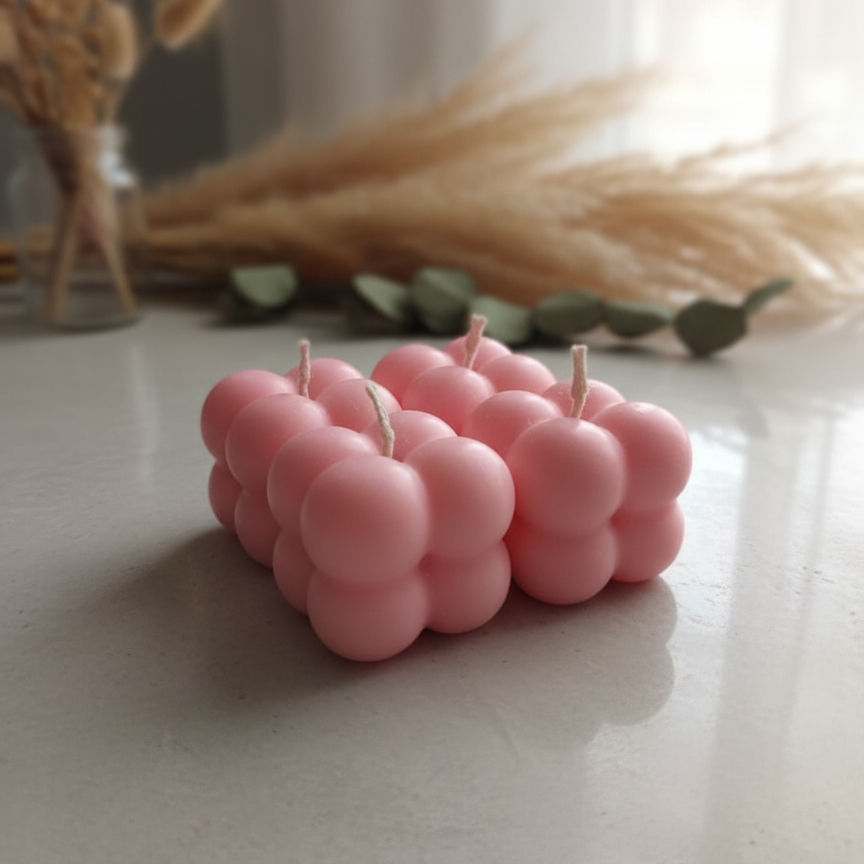 Thumbnail: Small Bubble Soy Wax Candle – Pack of 4 | Elegant Décor