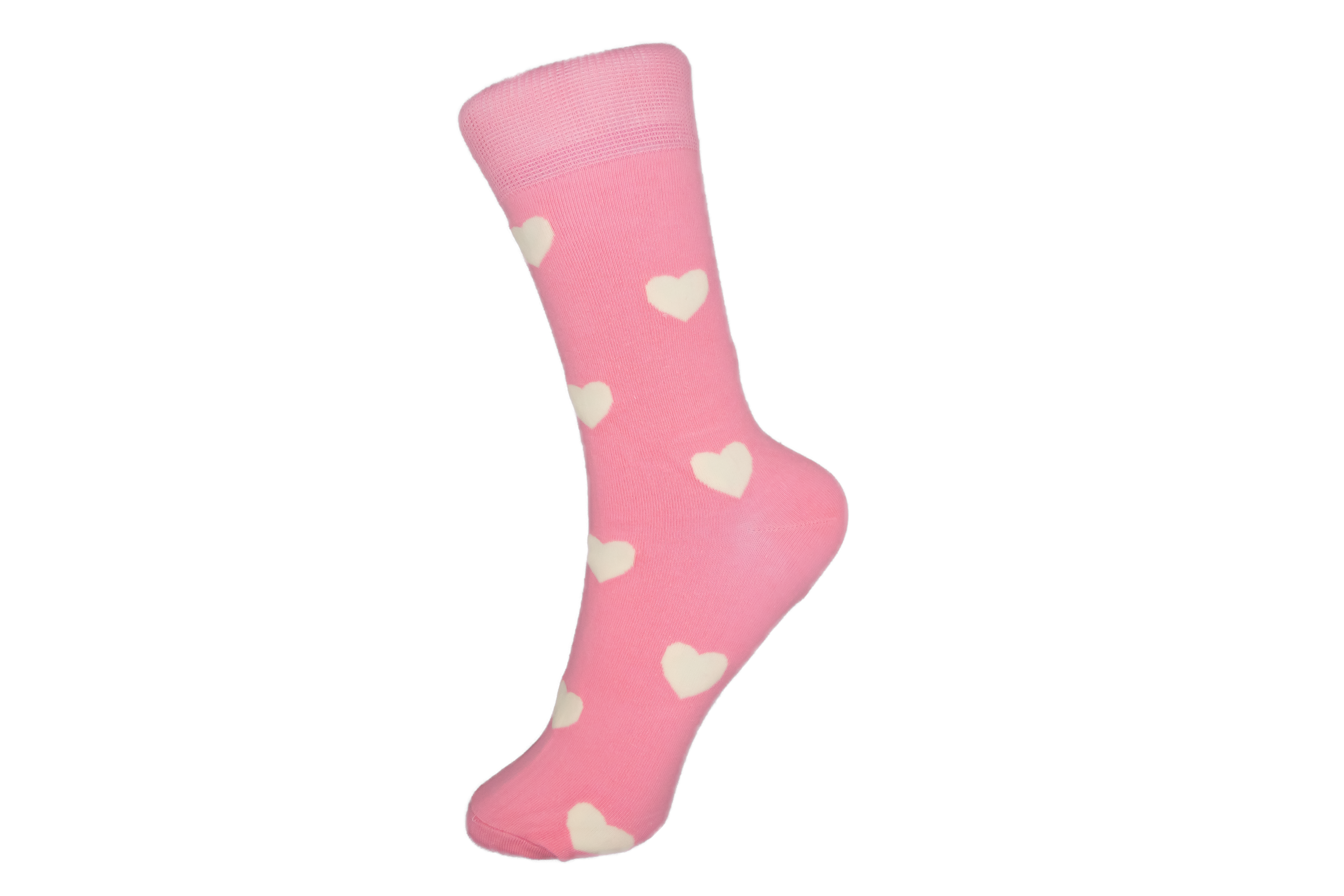 Adults - Love Heart Patterned Cotton Crew