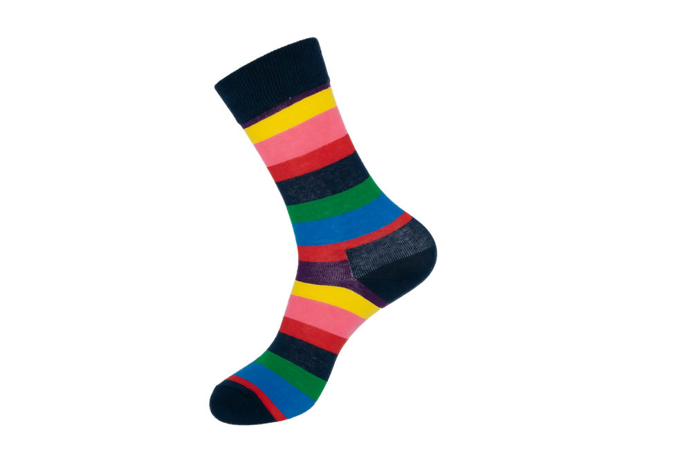 Adults - Pride Rainbow Striped  Socks.