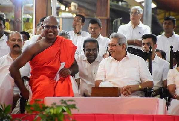 Def. Sect. Kamal Gunaratne, Ven. Assaji Thera, Hon. Thilanga Sumathipala & Pres. Gotabaya Rajapaksa