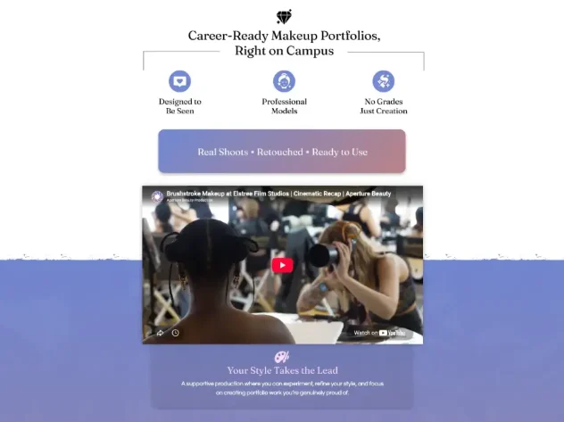 Aperture Beauty website - students