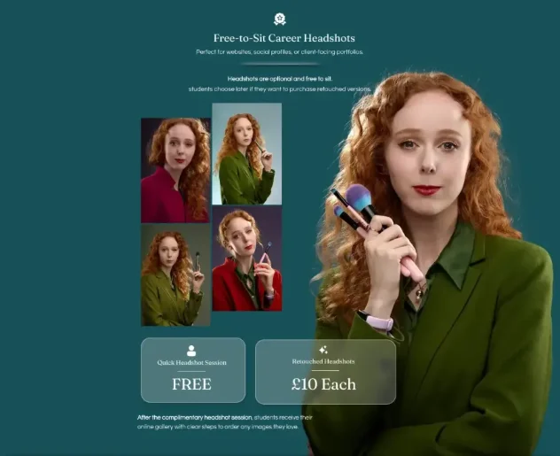 Aperture Beauty website - schools