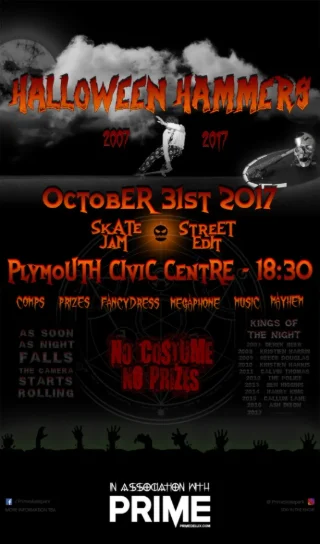 Halloween Hammers 2017 skate jam flyer