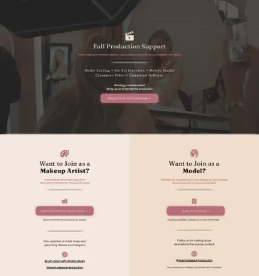 Aperture Beauty website - masterclasses