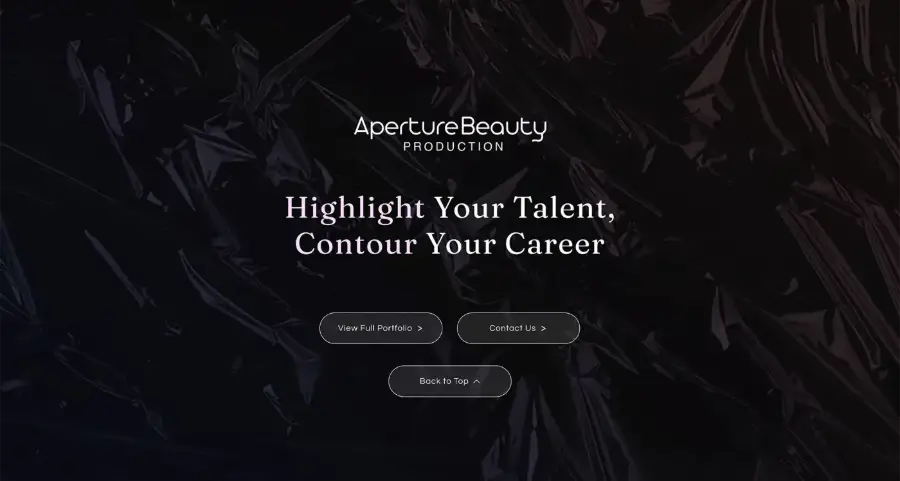 Aperture Beauty website - HMUA portfolio day
