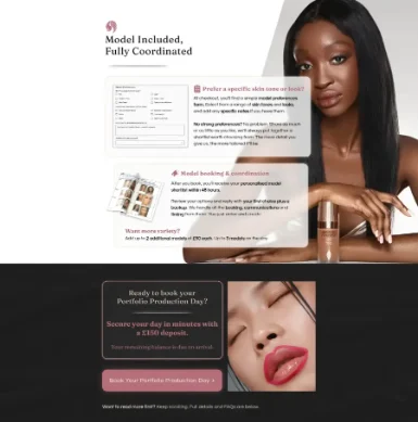 Aperture Beauty website - HMUA portfolio day