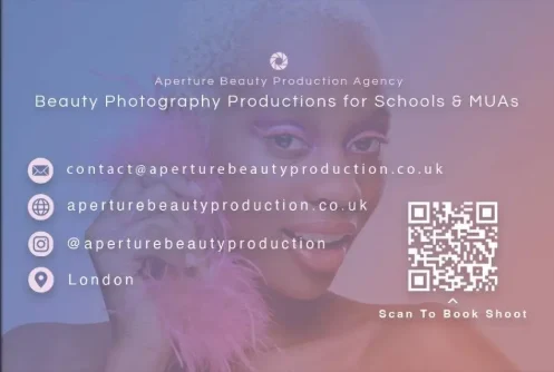 Aperture Beauty Production business card, back