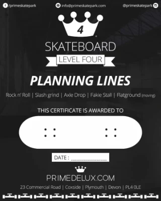 Level four certificate - Planning Lines
