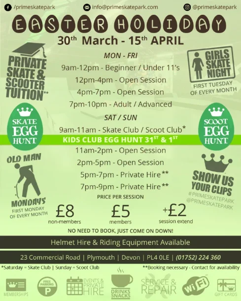 Easter holiday opening times poster