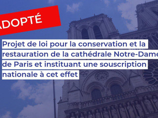 Adoption du projet de loi pour la conservation et la restauration de Notre-Dame de Paris : répondre