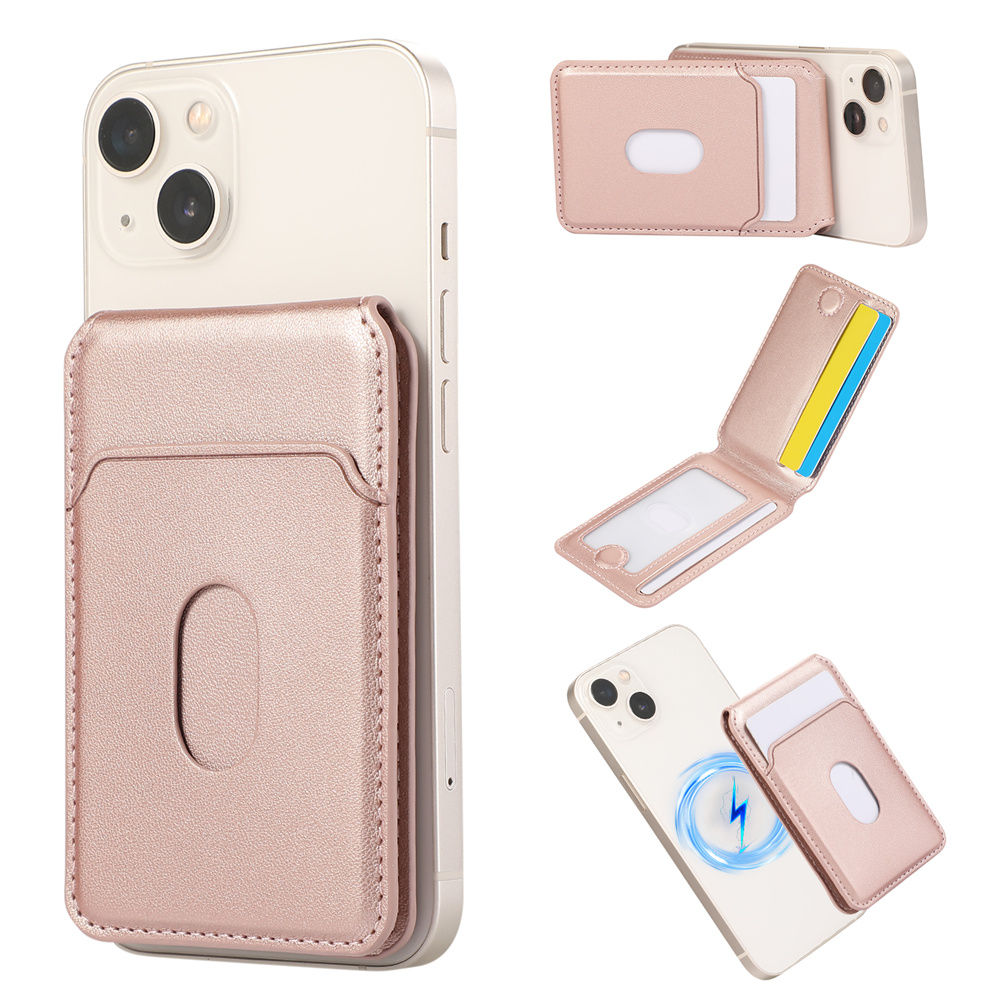 For iPhone 16 15 14 13 12 Pro Max Magnetic Leather Card Holder Wallet for Apple