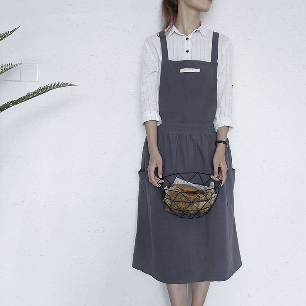 Miniatură: Nordic Style Florist Apron Cotton Korean Style Pleated Apron With Pockets For Ga