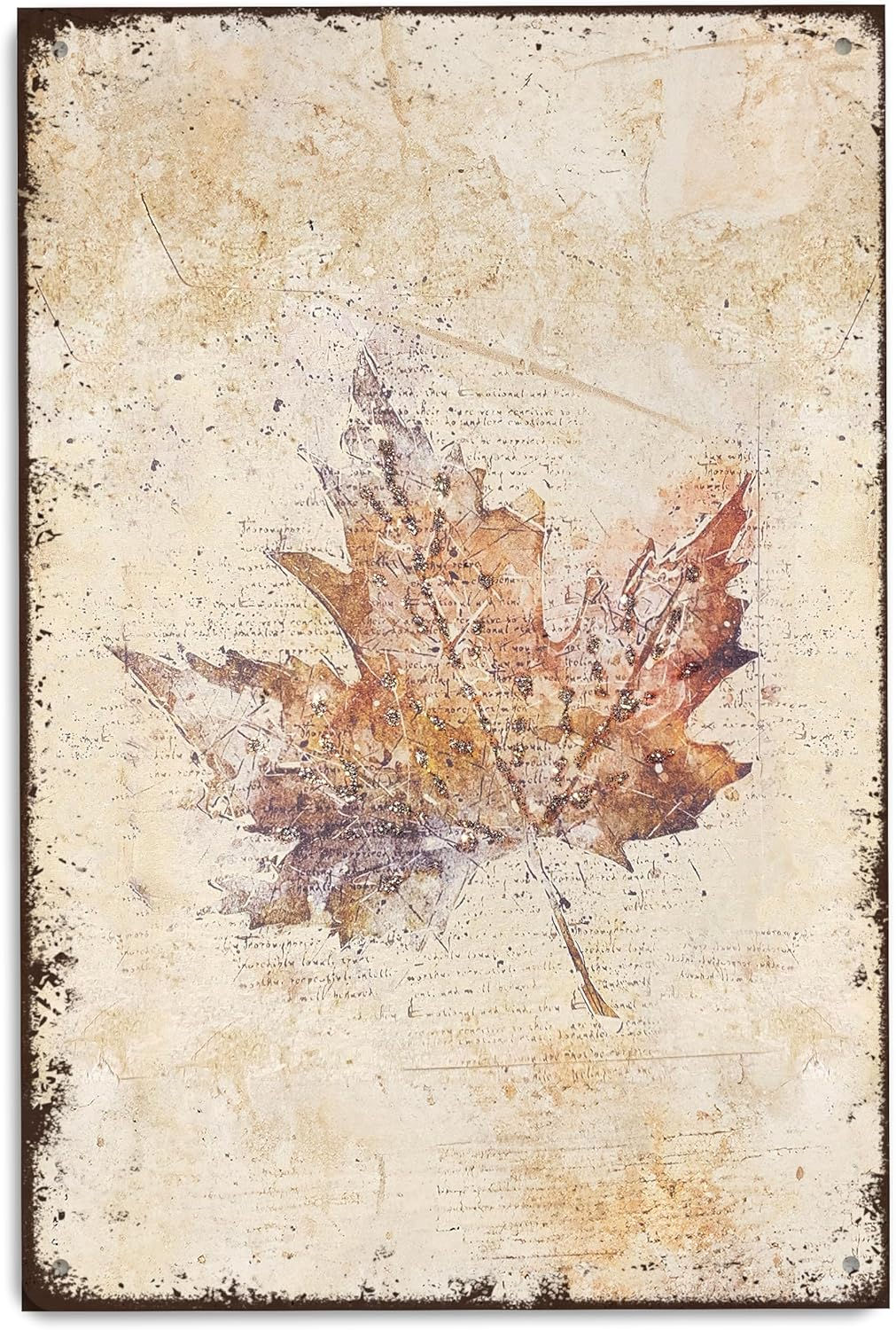 Vintage Fall Metal Signs, Fall Signs for Home Decor, Retro Maple Leaf Fall Metal