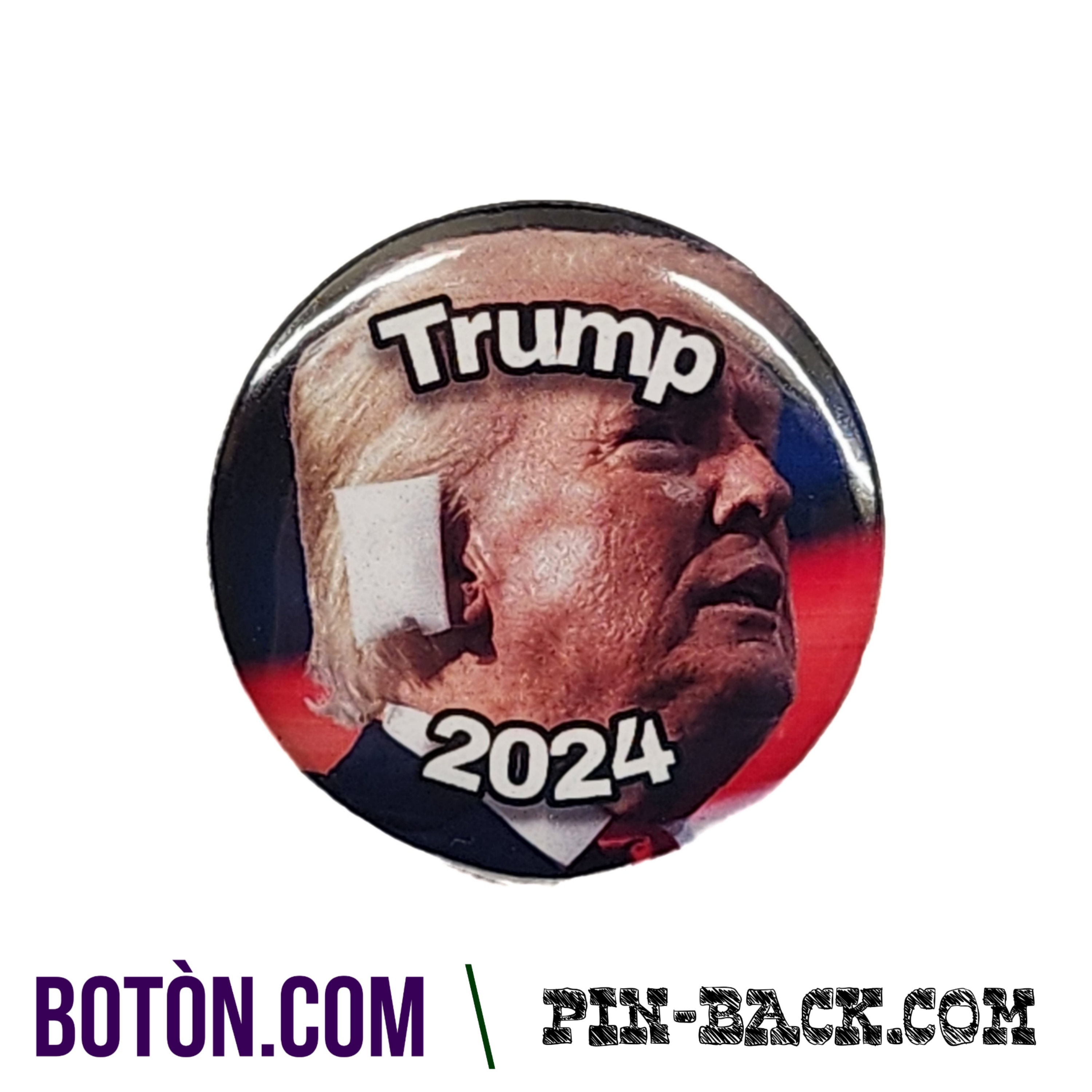 Trump 2024 Ear Patch Portrait