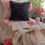 Miniaturbild: Dotted Pathways Black Cushion Cover with Pink Tassels