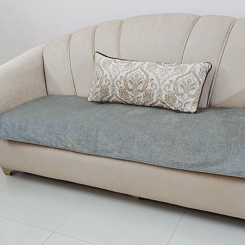 Luxe Solid Couch Cover- Grey