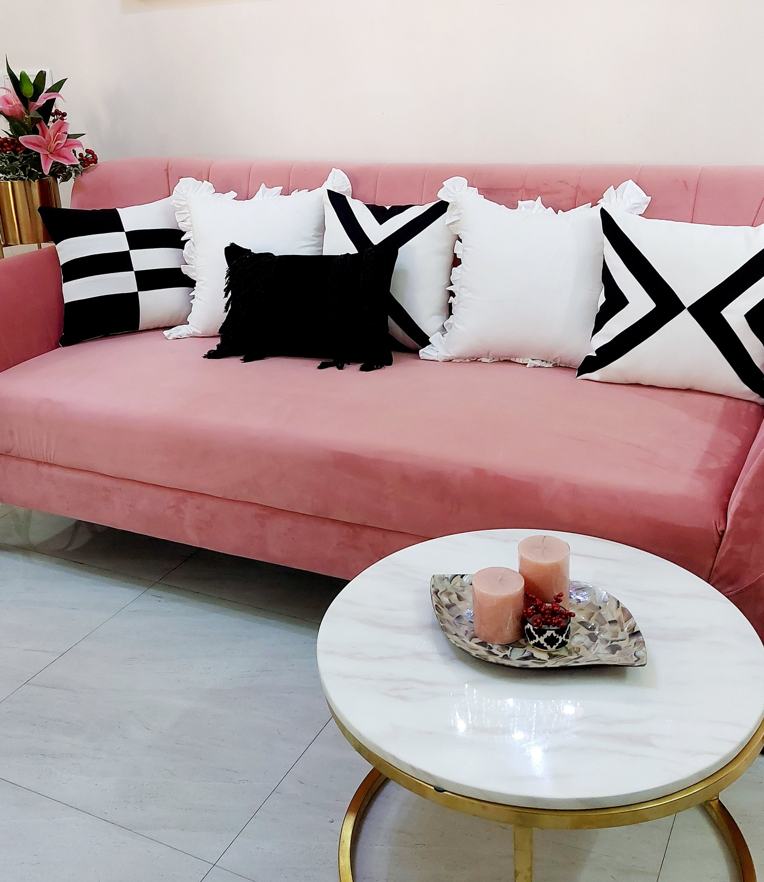 BnW Cushion Cover Combo- Set of 5