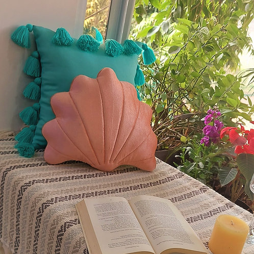 Blush SeaShell Velvet Cushion Cover