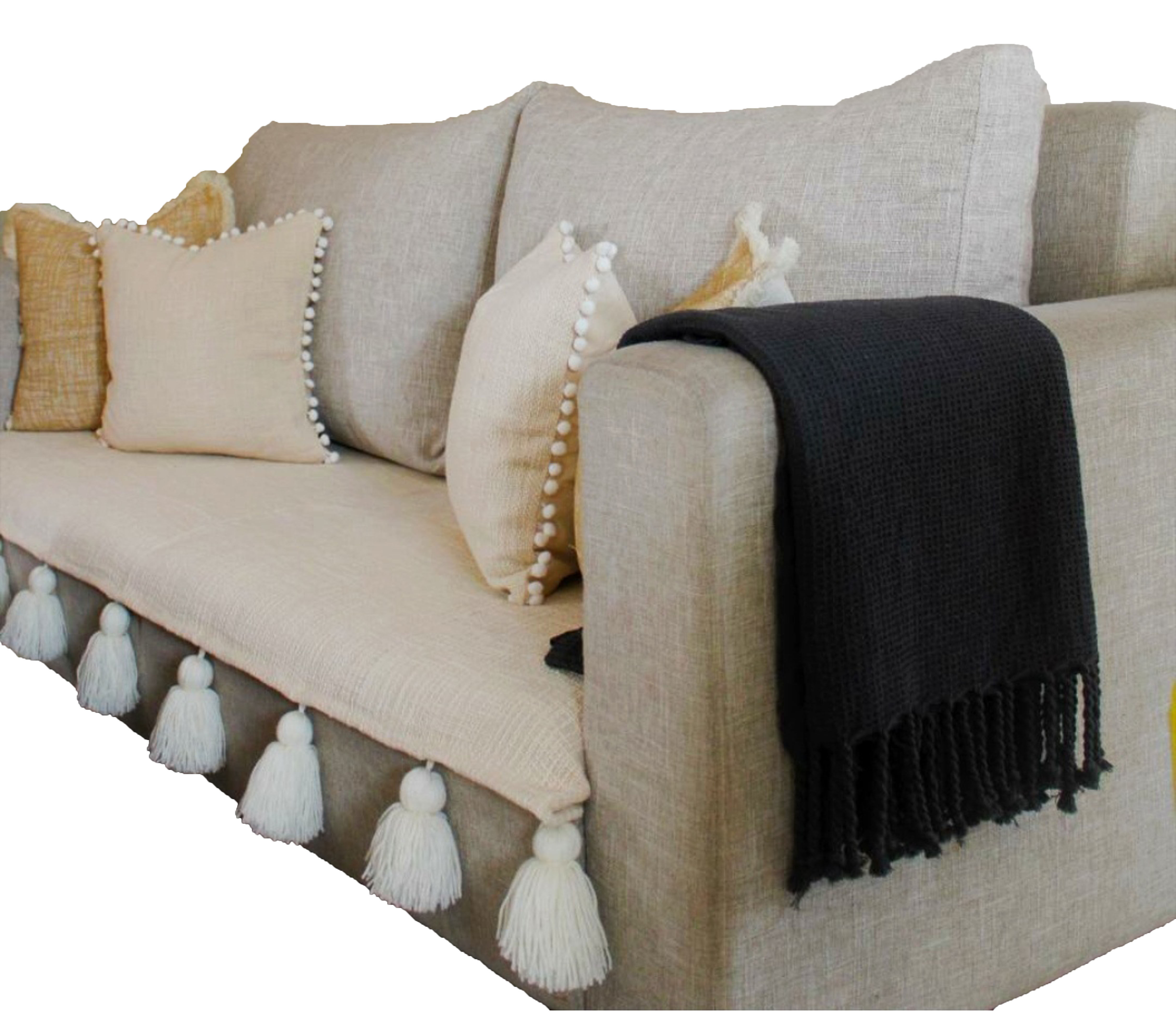 Basket weave Neutral Cushion Cover