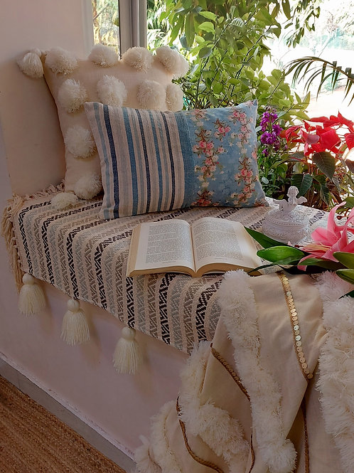 GeoFloral Design Cushion Cover