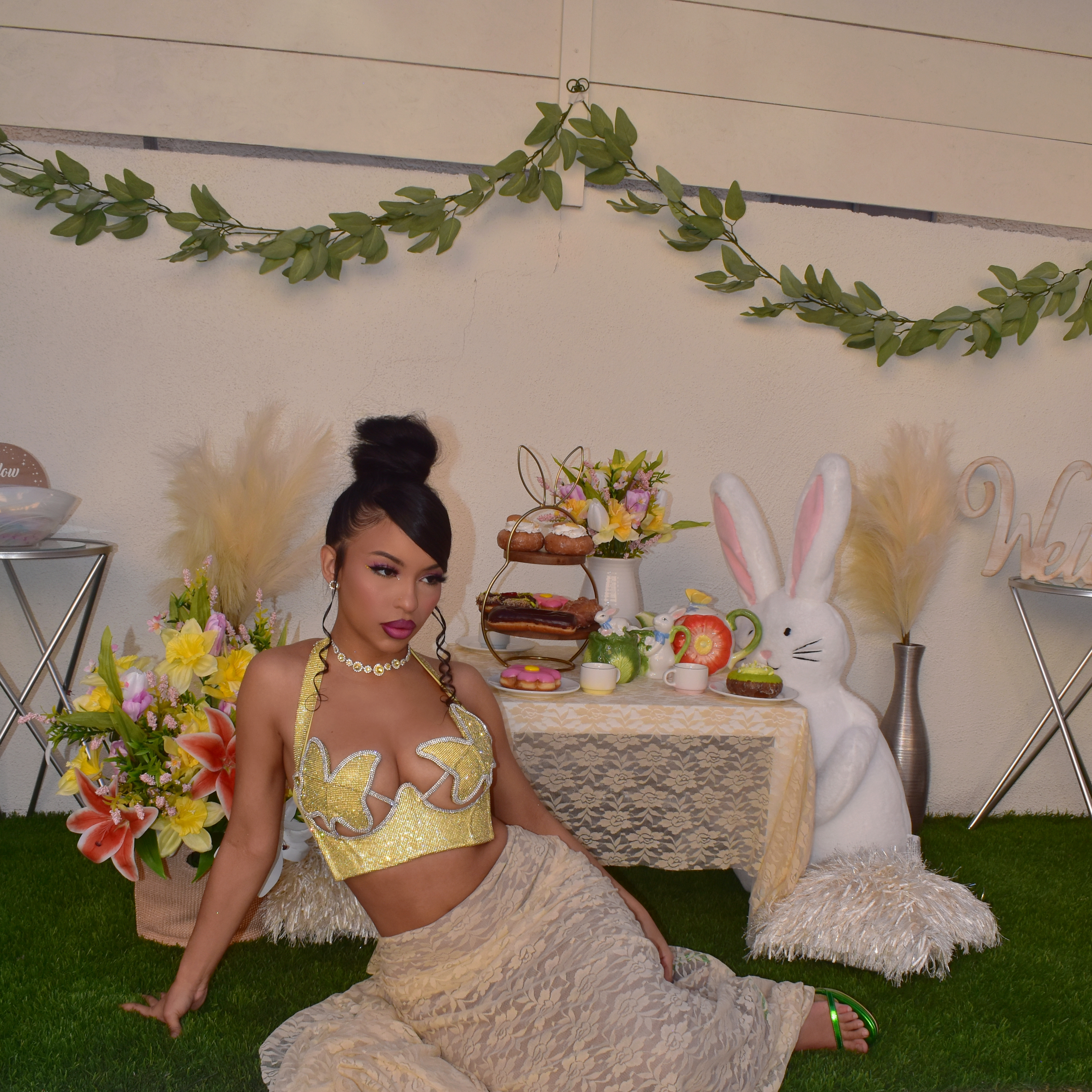 Mariposa rhinestone corset