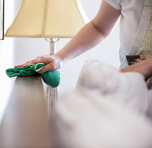 Woman Cleaning Furniture