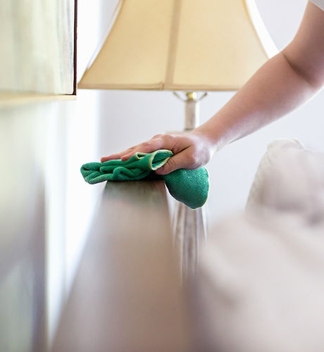 Woman Cleaning Furniture