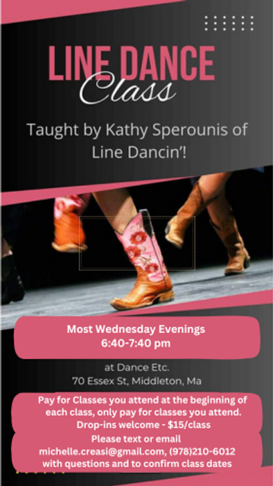 Line Dancing Middleton, Ma Dance Etc. Classes