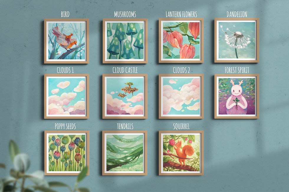 Thumbnail: Fantastic nature - structured art print