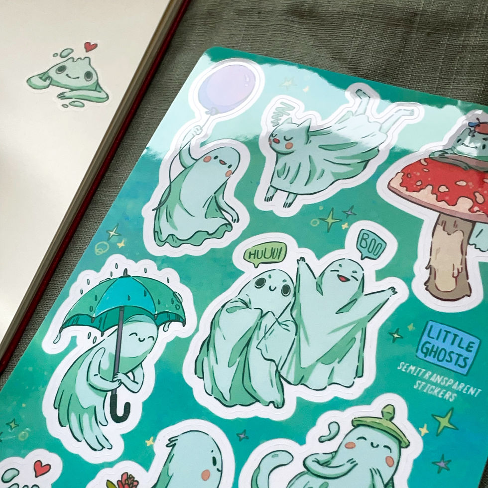 Thumbnail: A5 stickersheet ghosts